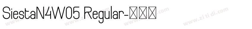 SiestaN4W05 Regular字体转换
